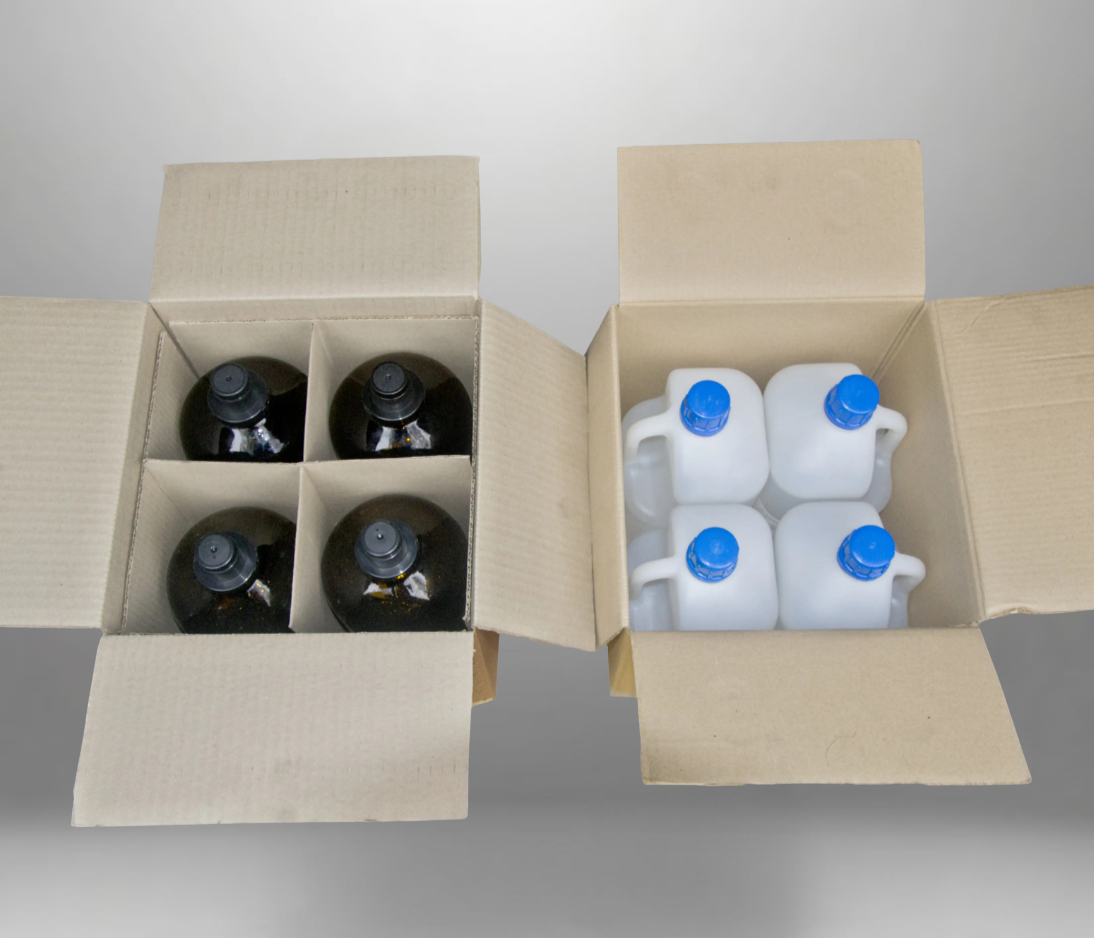 Liquid Bottles Box Packing